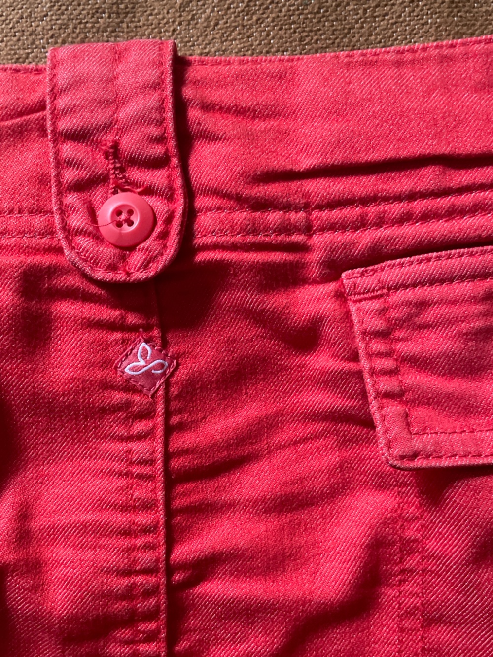 prAna | Breathe Mid-Rise Mini Skirt in Red w/ Fly Front & 4 Pockets ♥ Sz 6 - Picture 6 of 7